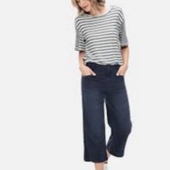 Splendid Peached Twill Cropped Pants Navy NWT SZ 25 - Picture 1 of 13